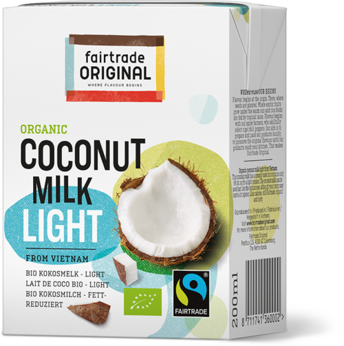 Fair Trade Original Kokosmelk Light bio 200ml Producten in de kijker Webshop